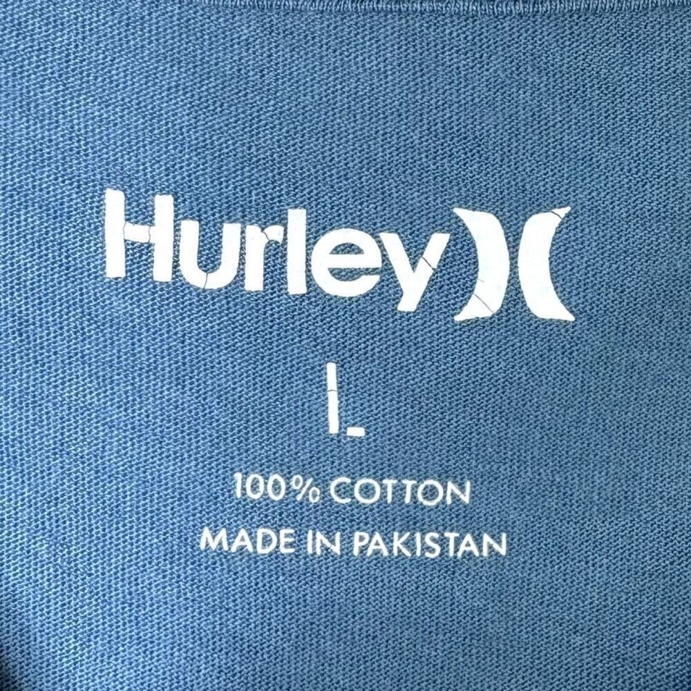 Hurley Hawaii Hibiscus Tropical Flower Graphic Blue T-Shirt Juniors's Size L - Picture 4 of 11